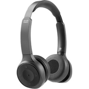 Cisco Wired/Wireless Over-the-head Stereo Headset - Carbon Black - Binaural - Circumaural - 6500 cm - Bluetooth - 32 Ohm -