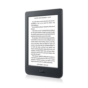 Kobo Nia Digital Text Reader - Black - 6000 Book(s) - 8 GB Flash - 15.2 cm (6") Display - Touchscreen - 1024 x 758 - Wirel