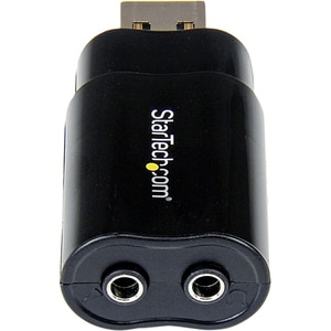StarTech.com Tarjeta de Sonido Estéreo USB Externa Adaptador Conversor - Negro - Negro