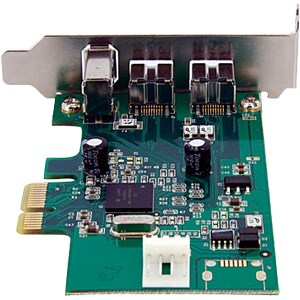 StarTech.com 3 Port 2b 1a Low Profile 1394 PCI Express FireWire Card Adapter - PCI Express 1394a - PCIe FireWire 400 Card 