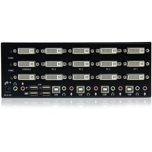 StarTech.com Switch KVM DVI USB per monitor triplo a 4 porte con audio e hub USB 2.0 - 4 Computer - WUXGA - 1920 x 1200 - 