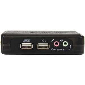 StarTech.com Juego de Conmutador KVM de 2 puertos con todo incluido - USB - Audio y Vídeo VGA - 2 Computador(es) - VGA - 2