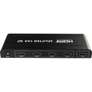 4XEM 4 Port high speed HDMI video splitter fully supporting 1080p, 3D for Blu-Ray, gaming consoles and all other HDMI comp
