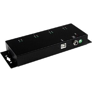 StarTech.com Serial Hub - Wall Mountable - 1 Pack - TAA Compliant - USB - PC, Mac, Linux - 4 x Number of Serial Ports Exte
