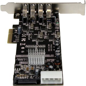StarTech.com 4 Port USB 3.0 PCIe Card w/ 4 Dedicated 5Gbps Channels - UASP - SATA / LP4 Power - USB PCI Express Card Adapt