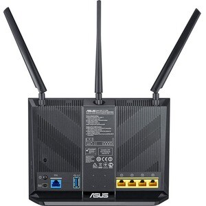Asus DSL-AC68U IEEE 802.11ac ADSL2+, Ethernet Modem/Wireless Router - 2.40 GHz ISM Band - 5 GHz UNII Band - 3 x Antenna(3 