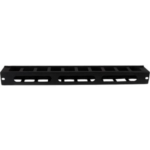 StarTech.com 1U Horizontal Finger Duct Rack Cable Management Panel with Cover - Server Rack Cable Duct - Rack Cable Organi