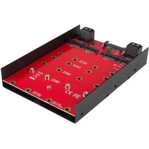 StarTech.com 4x M.2 SATA Mounting Adapter for 3.5in Drive Bay - 4-Drive M.2 SSD to SATA Adapter