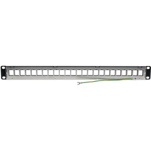 Tripp Lite 24-Port Shielded Blank Patch Panel RJ45 USB HDMI Cat5e/6 1URM TAA - 24 Port(s) - 1U High - Black - 19" Wide - R