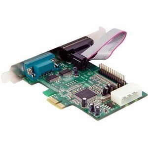 2S1P Native PCI Express Parallel Serial Combo Card with 16550 UART - PCIe 2x Serial 1x Parallel RS232 Adapter Card (PEX2S5