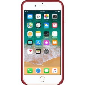 Apple iPhone 8 Plus / 7 Plus Leather Case - (PRODUCT)RED - For Apple iPhone 7 Plus, iPhone 8 Plus Smartphone - Red - Knock