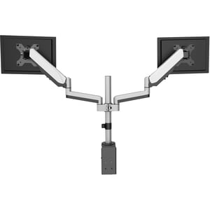 V7 DM1DTA-1E Desk Mount for Monitor - Silver - 2 Display(s) Supported - 81.3 cm (32") Screen Support - 16 kg Load Capacity