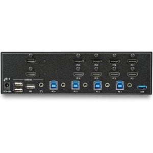 StarTech.com 4 Port HDMI KVM Switch - 4K 30Hz - Dual Display - This 4 port 4K HDMI KVM with dual monitor support lets you 