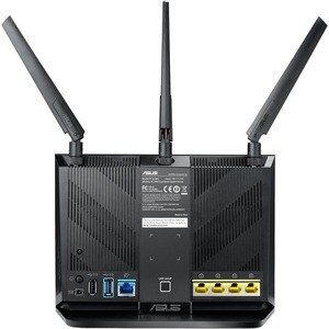 Asus RT-AC86U IEEE 802.11ac Ethernet Wireless Router - 2.40 GHz ISM Band - 5 GHz UNII Band - 362.50 MB/s Wireless Speed - 