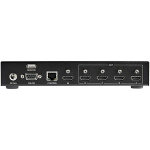 StarTech.com 2x2 Video Wall Controller - 4K60Hz - HDMI 2.0 - EDID emulation - 1 In 4 Out - RS-232 Serial Control - 4 Scree