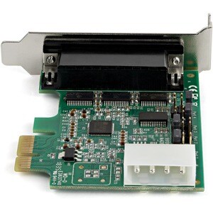 StarTech.com 4-port PCI Express RS232 Serial Adapter Card - PCIe Serial DB9 Controller Card 16950 UART - Low Profile - Win