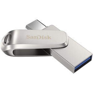 SanDisk Ultra Dual Drive Luxe 32 GB USB 3.1 (Gen 1) Type A, USB 3.1 (Gen 1) Type C Flash Drive - Silver - 150 MB/s Read Speed
