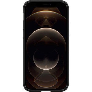 Spigen Ultra Hybrid Case for Apple iPhone 12 Pro, iPhone 12 Smartphone - Matt Black, Crystal Clear - Thermoplastic Polyure