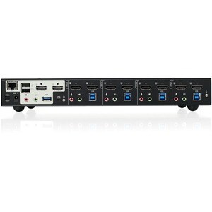 IOGEAR 4-Port 4K Dual View KVMP Switch with HDMI Connection, USB 3.0 Hub and Audio - 4 Computer(s) - 2 Local User(s) - 409