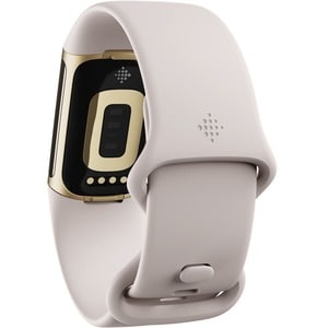 Fitbit Charge 5 Smart Band - Unisex - Lunar White, Soft Gold Stainless Steel - Aluminium Body - Stainless Steel Case - ECG