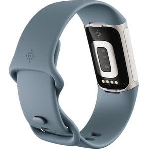 Fitbit Charge 5 Smart Band - Steel Blue, Platinum Stainless Steel - Aluminium Body - Stainless Steel Case - Silicone Band 