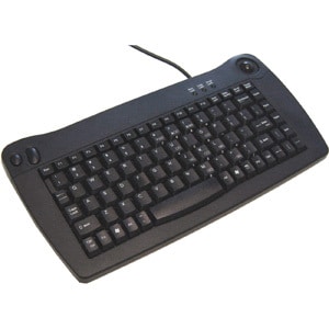 Solidtek USB Mini Keyboard 88 Keys with Trackball Mouse KB-5010BU - USB - Trackball - QWERTY