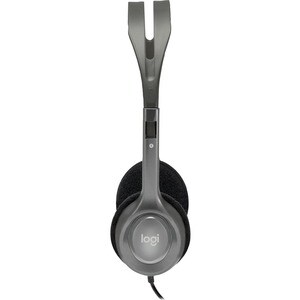 Logitech H110 Wired Over-the-head Stereo Headset - Black, Silver - Binaural - Semi-open - 32 Ohm - 20 Hz to 20 kHz - 180 c