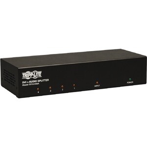 Tripp Lite 4-Port DVI Single Link Video / Audio Splitter / Booster DVIF/2xF - 1920 x 1200 - WUXGA - 1 x 44 x DVI Out - TAA