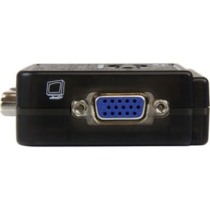 StarTech.com 2 Port Black USB KVM Switch Kit with Audio and Cables - Dual Port Desktop USB VGA KVM Switch - 2 Computer(s) 