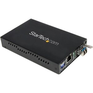 StarTech.com 1000 Mbps Gigabit Single Mode Fiber Media Converter LC 40 km - 1000Base-T, 1000Base-SX/LX - Desktop, Rack-mou