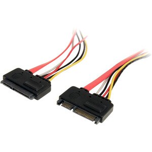 StarTech.com 30,5cm (12 in.) 22 Pin SATA Power and Data Extension Cable - 1ft SATA data power Extension - 12 inch SATA Ext