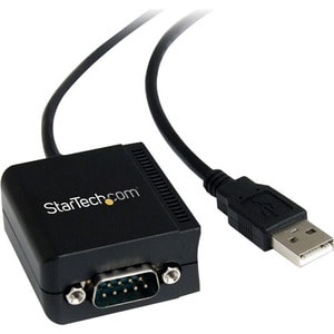 StarTech.com USB to Serial Adapter - 1 port - USB Powered - FTDI USB UART Chip - DB9 (9-pin) - USB to RS232 Adapter - Firs