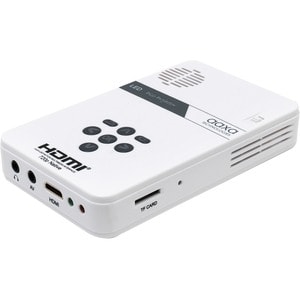 AAXA LED Pico Projector with 80 Minute Battery Life, mini-HDMI, 15,000 hour LED Life, and Media Player - 1280 x 720 - Fron