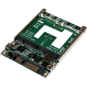 StarTech.com Dual mSATA SSD to 2.5" SATA RAID Adapter Converter - 2x mSATA SSD to 2.5in SATA Adapter with RAID and 7mm Ope