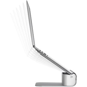 Rain Design iLevel2 Adjustable Height Laptop Stand - 7.9" Height x 10.1" Width x 8.8" Depth - Desktop - Aluminum - Silver 