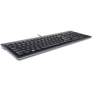Kensington Slim Type Wired Keyboard - Cable Connectivity - USB Interface Volume Up, Volume Down, Sleep, Mute Hot Key(s) - 