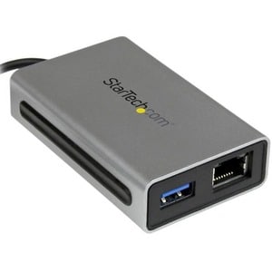 StarTech.com Thunderbolt to Gigabit Ethernet plus USB 3.0 - Thunderbolt Adapter - Thunderbolt - 1 Port(s) - 1 - Twisted Pa