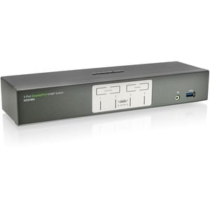 IOGEAR 4-Port DisplayPort KVMP Switch with USB 3.0 Hub (TAA Compliant) - 4 Computer(s) - 1 Local User(s) - 3840 x 2160 - 8