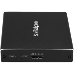 StarTech.com 2 x Total Bays DAS Storage System Portable - TAA Compliant - M.2 - USB 3.1 (Gen 2) - Serial ATA/600 Controlle