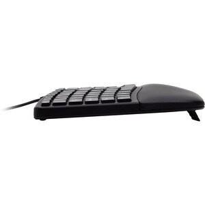 Kensington Pro Fit Ergo Wired Keyboard - Cable Connectivity - USB Type A Interface - Windows, Chrome OS, Mac OS - Black