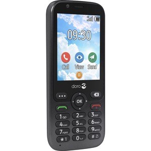 Doro 7010 Feature Phone - QVGA 320 x 240 - 4G - Grey - Bar - SIM-free - Rear Camera: 3 Megapixel - 1600 mAh Battery