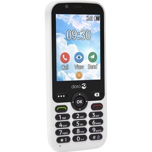 Doro 7010 Feature Phone - QVGA 320 x 240 - 4G - White - Bar - 1 SIM Support - SIM-free - Rear Camera: 3 Megapixel - 1600 m