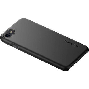 Spigen Thin Fit Case for Apple iPhone 7, iPhone 8, iPhone SE 2 Smartphone - Black - Smooth - Shock Resistant - Polycarbonate