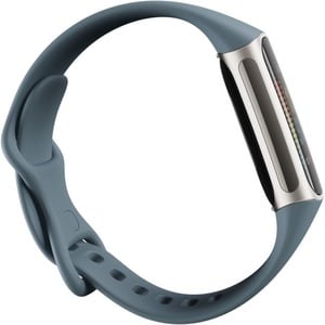 Fitbit Charge 5 Smart Band - Steel Blue, Platinum Stainless Steel - Aluminium Body - Stainless Steel Case - Silicone Band 