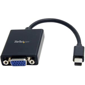StarTech.com Mini DisplayPort to VGA Adapter - Black - 1080p - Thunderbolt to VGA Monitor Adapter - Mini DP to VGA Convert