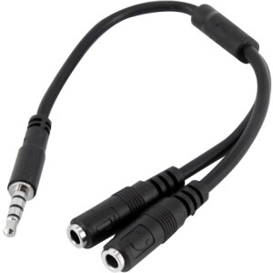 StarTech.com Headset adapter for headsets with separate headphone / microphone plugs - 3.5mm 4 position to 2x 3 position 3