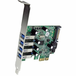StarTech.com 4 Port PCI Express PCIe SuperSpeed USB 3.0 Controller Card Adapter with UASP - SATA Power - USB 3 PCIe Card -