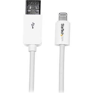 StarTech.com 1,8 m (6 ft.) Long White Apple® 8-pin Lightning Connector to USB Cable for iPhone / iPod / iPad - Charge and 
