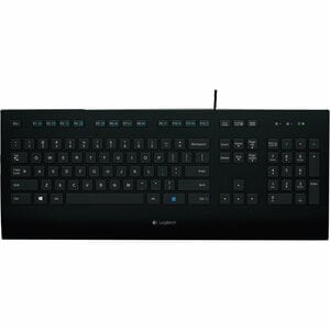 Logitech K280e Keyboard - Cable Connectivity - USB Interface - English (US) - QWERTY Layout - Black - Computer - PC
