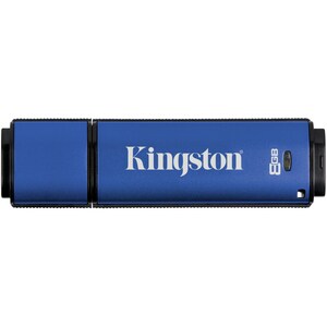 Kingston DataTraveler Vault 8 GB USB 3.0 Flash Drive - 165 MB/s Read Speed - 22 MB/s Write Speed - 5 Year Warranty